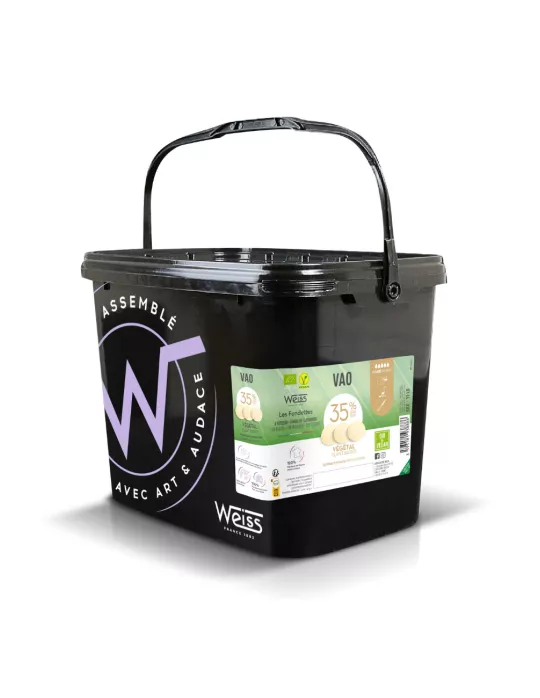 Vao bio 35% - Chocolat végétal de couverture 5 kg / 11.02 lbs - Weiss - Chocolat - 883085 - La Guilde Culinaire