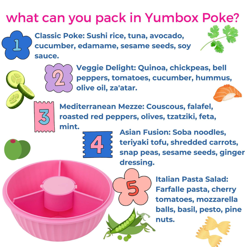 Yumbox – Poke Bowl (3 compartiments) - Yumbox - Boîte à repas - - La Guilde Culinaire