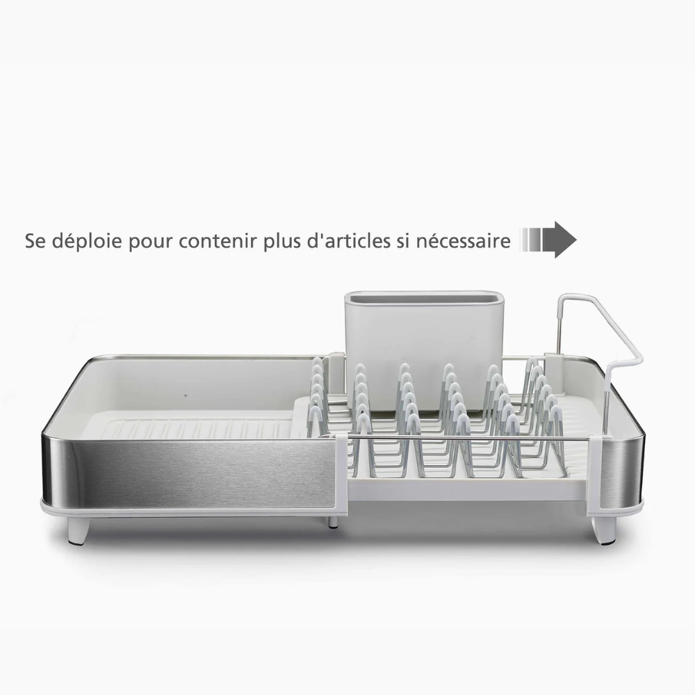 Égouttoir à vaisselle extensible en acier Extend - Joseph Joseph - Poêle - - La Guilde Culinaire