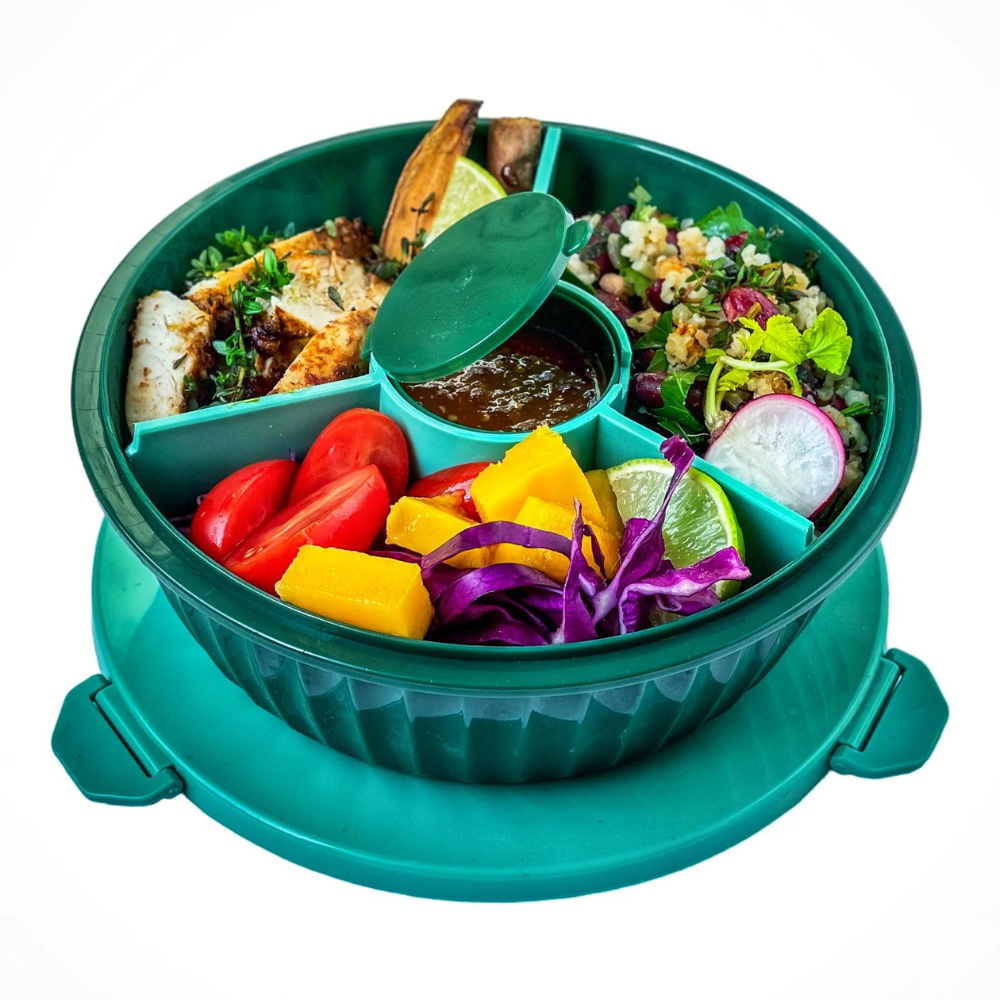 Yumbox – Poke Bowl (3 compartiments) Vert Kale - Yumbox - Boîte à repas - KGP2023103 - La Guilde Culinaire