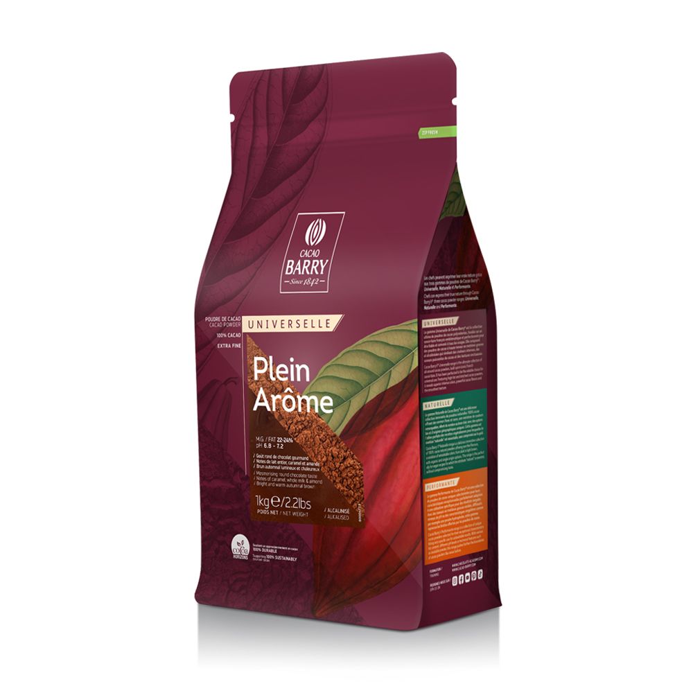 Poudre de cacao Plein Arôme 1kg - 100% cacao - Cacao Barry - Poudre de cacao - - La Guilde Culinaire