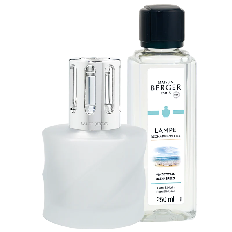 Coffret Lampe Berger Spirale givrée + Vent d'Océan - 250ml (8,5 oz) * - Maison Berger Paris - Coffret Lampe Berger - - La Guilde Culinaire