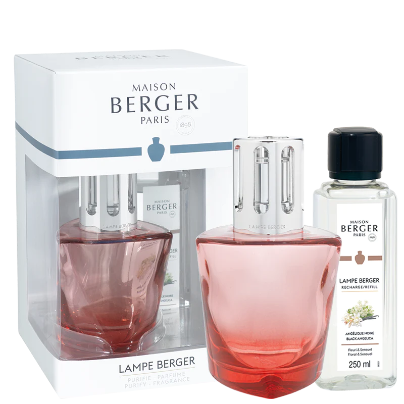 Coffret Lampe Berger Red Terra + Angélique Noire - 250ml (8,5 oz) - Maison Berger Paris - Coffret Lampe Berger - - La Guilde Culinaire