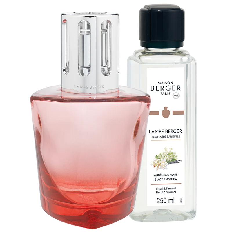 Coffret Lampe Berger Red Terra + Angélique Noire - 250ml (8,5 oz) - Maison Berger Paris - Coffret Lampe Berger - - La Guilde Culinaire