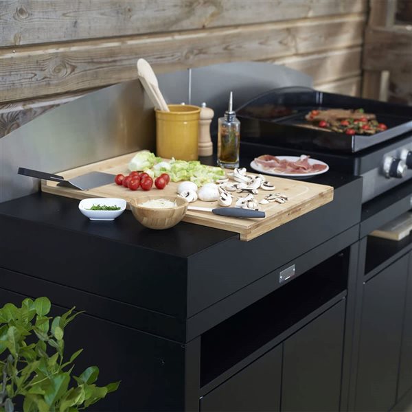 Crédence courbée droite en Acier inoxydable - Le Marquier - Accessoires cuisines d'extérieur - - La Guilde Culinaire