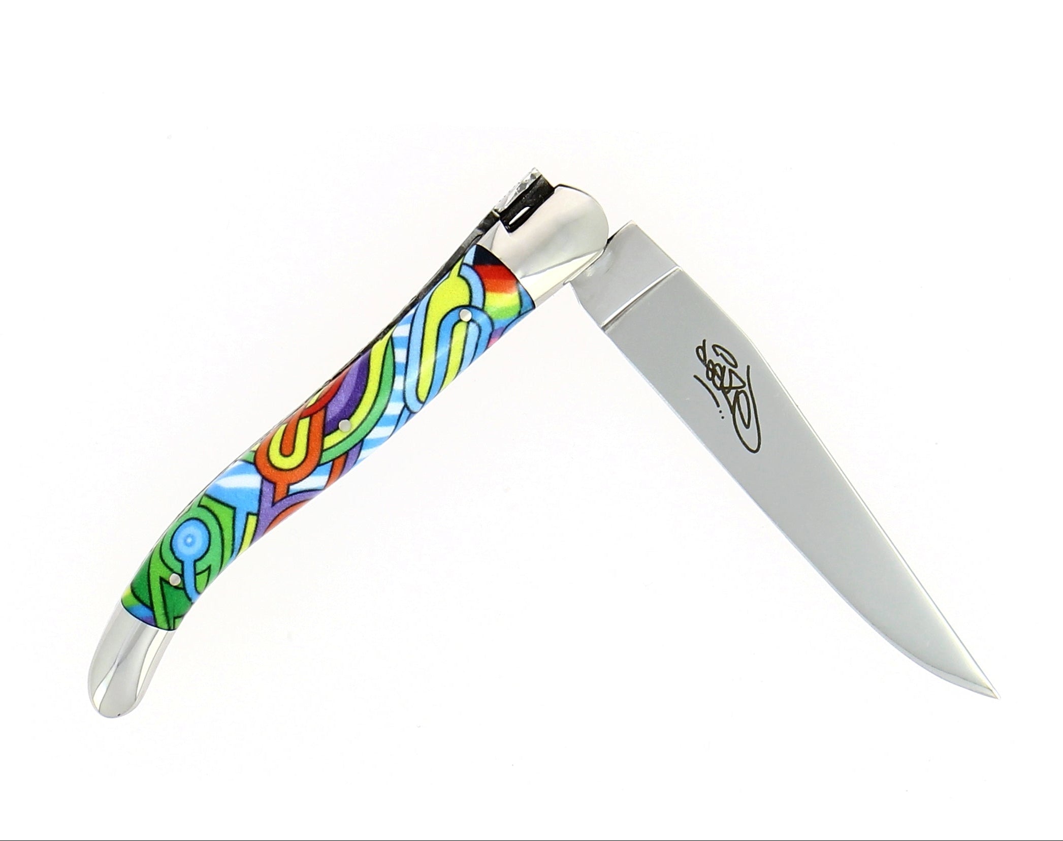 Couteau pliant 11 cm, mitres inox brillant, Seize Happywallmaker – Laguiole - Laguiole - Couteau de poche - - La Guilde Culinaire