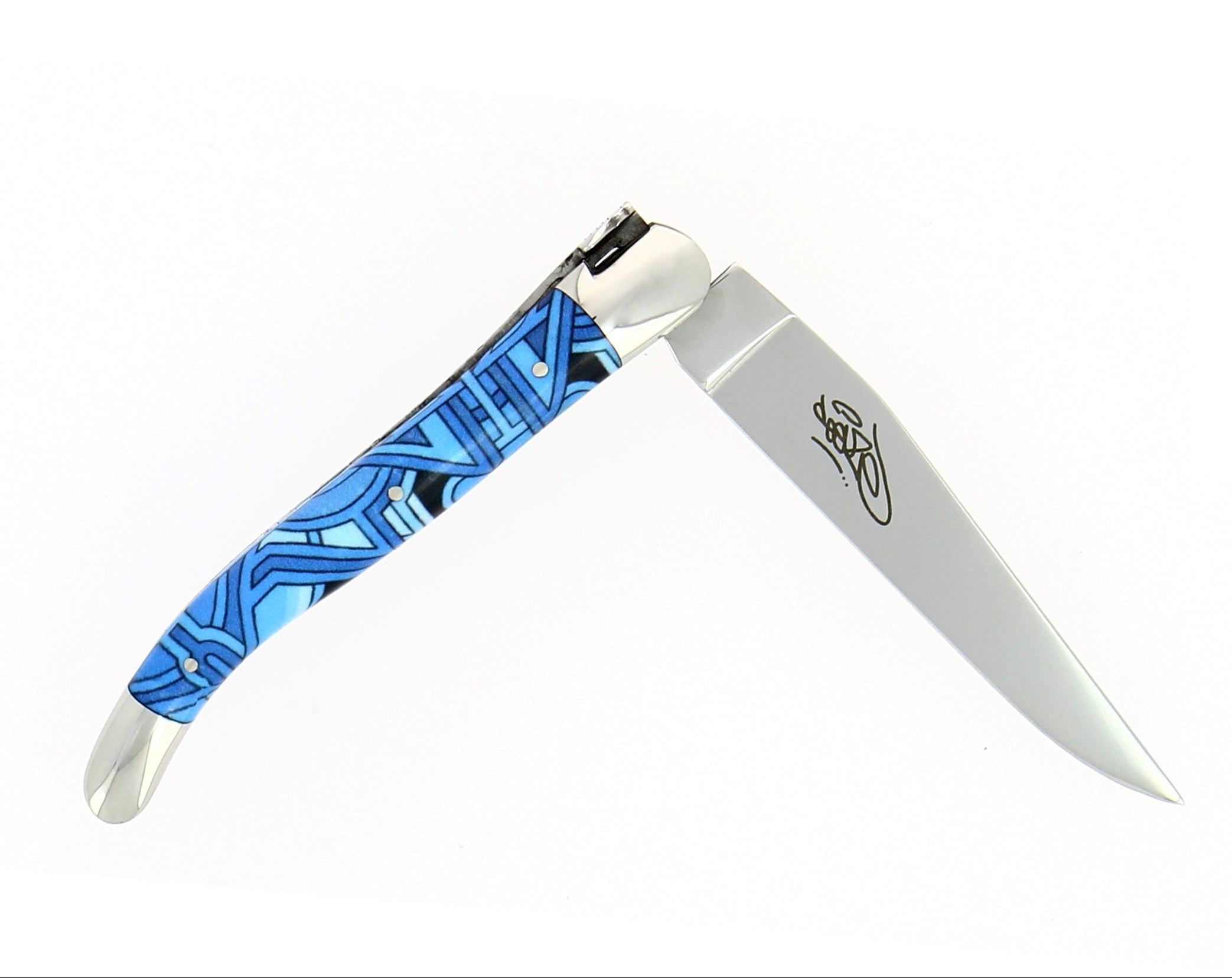 Couteau pliant 11 cm, mitres inox brillant, Seize Happywallmaker – Laguiole - Laguiole - Couteau de poche - - La Guilde Culinaire