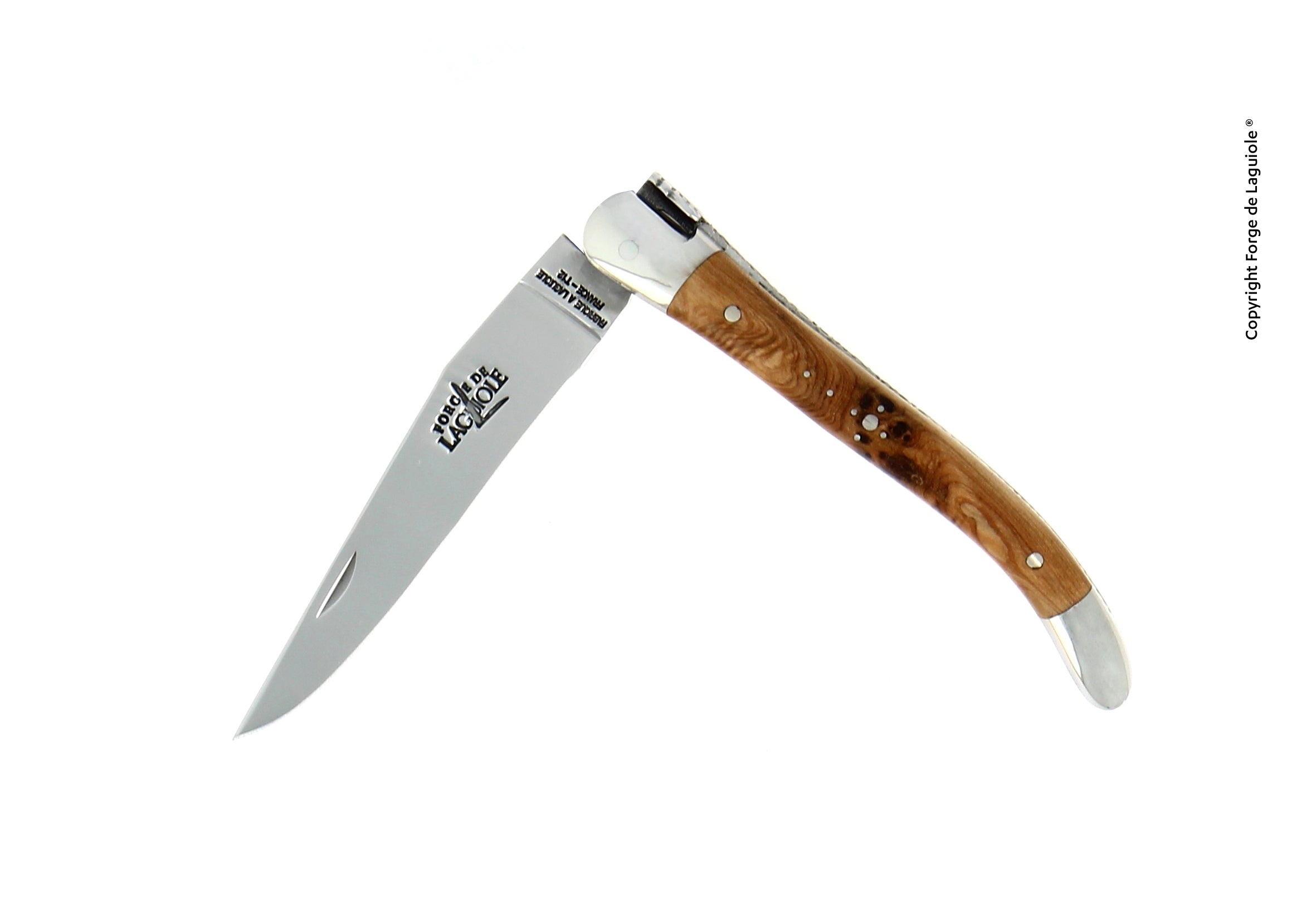 Couteau pliant 9 cm, mitres inox brillant – Laguiole Genévrier - Laguiole - Couteau de poche - 00003972 - 129 IN GE BRI - La Guilde Culinaire