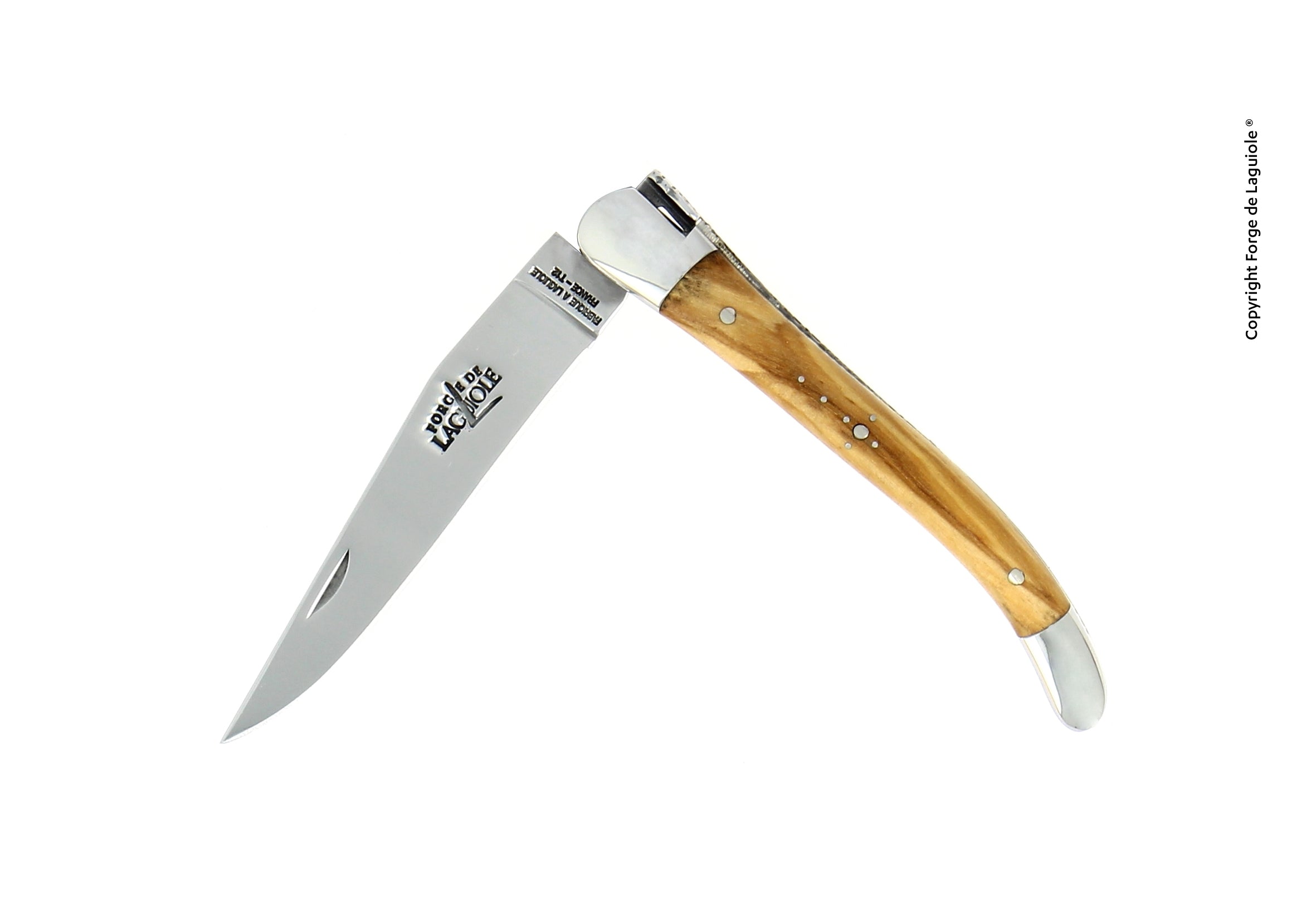 Couteau pliant 9 cm, mitres inox brillant – Laguiole Olivier - Laguiole - Couteau de poche - 00003974 - 129 IN OL BRI - La Guilde Culinaire