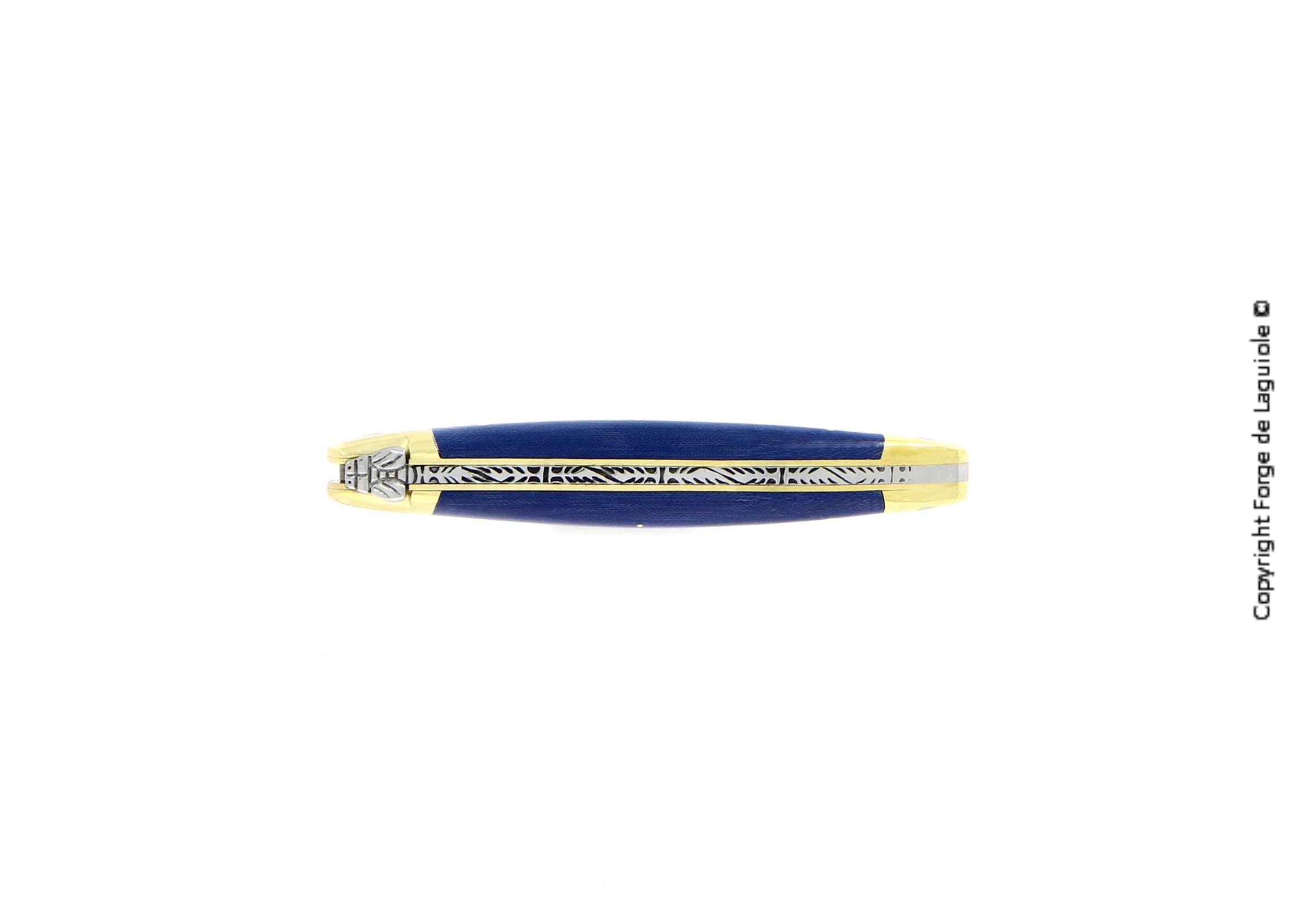 Couteau pliant 9 cm Tissu compressé, mitre Laiton – Laguiole - Laguiole - Couteau de poche - - La Guilde Culinaire