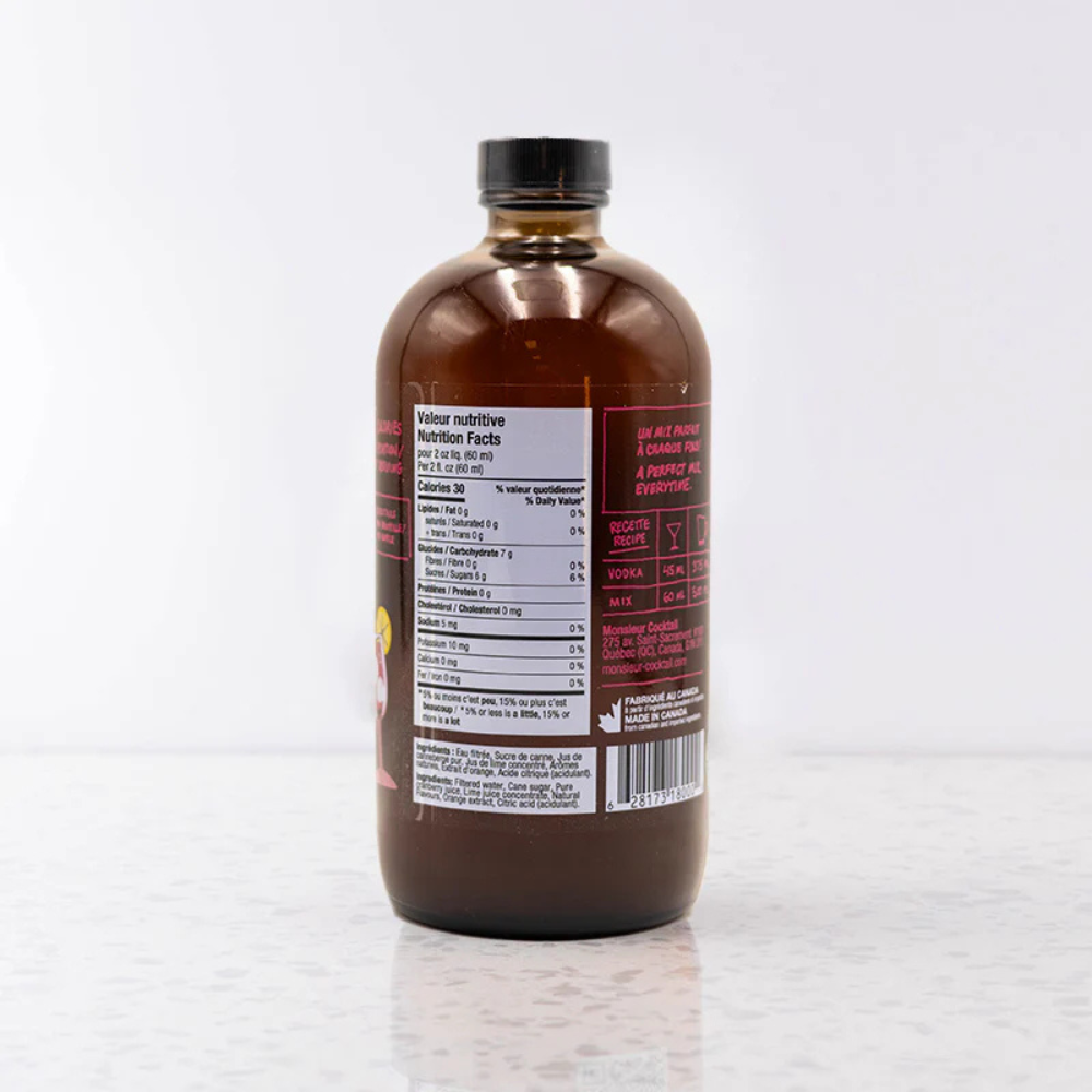Mix à Cosmo - Monsieur Cocktail - Sirop - - La Guilde Culinaire