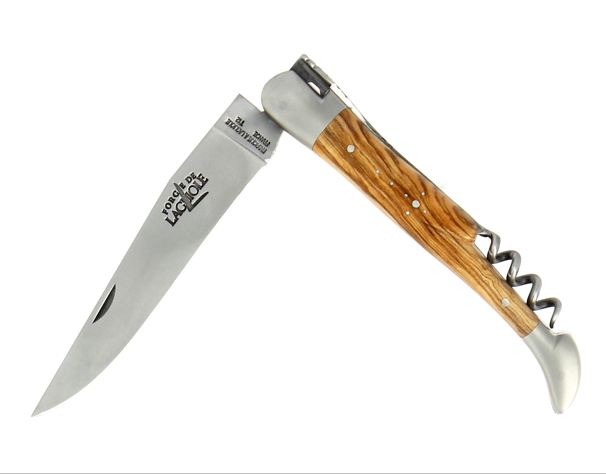 Tire-bouchon - 12 cm mitres inox Finition satinée – Laguiole Olivier - Laguiole - Tire-bouchon - 00004018 - 22121 IN OL SAT - La Guilde Culinaire