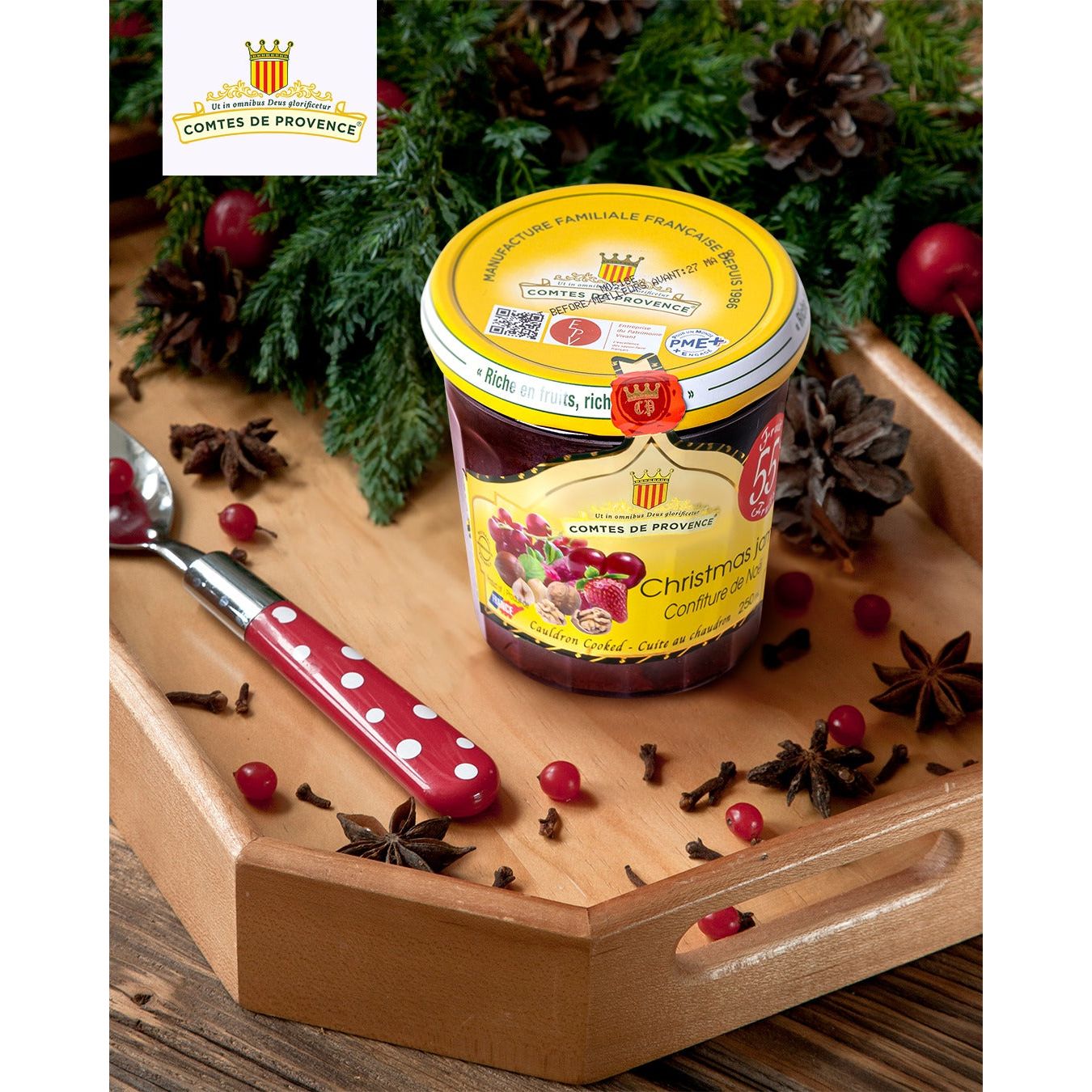 Confiture de Noël 250 ml/ 8,45 oz - Comtes de Provence - Comtes de Provence - Confiture - - La Guilde Culinaire