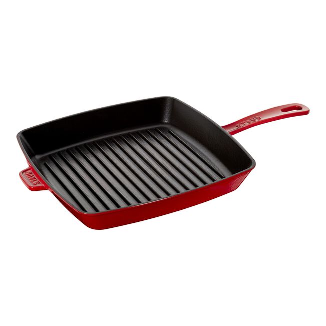 Grill carré américain 30cm 12" ! Rouge - Staub - Gril - 40501-111 / 1003315 - La Guilde Culinaire