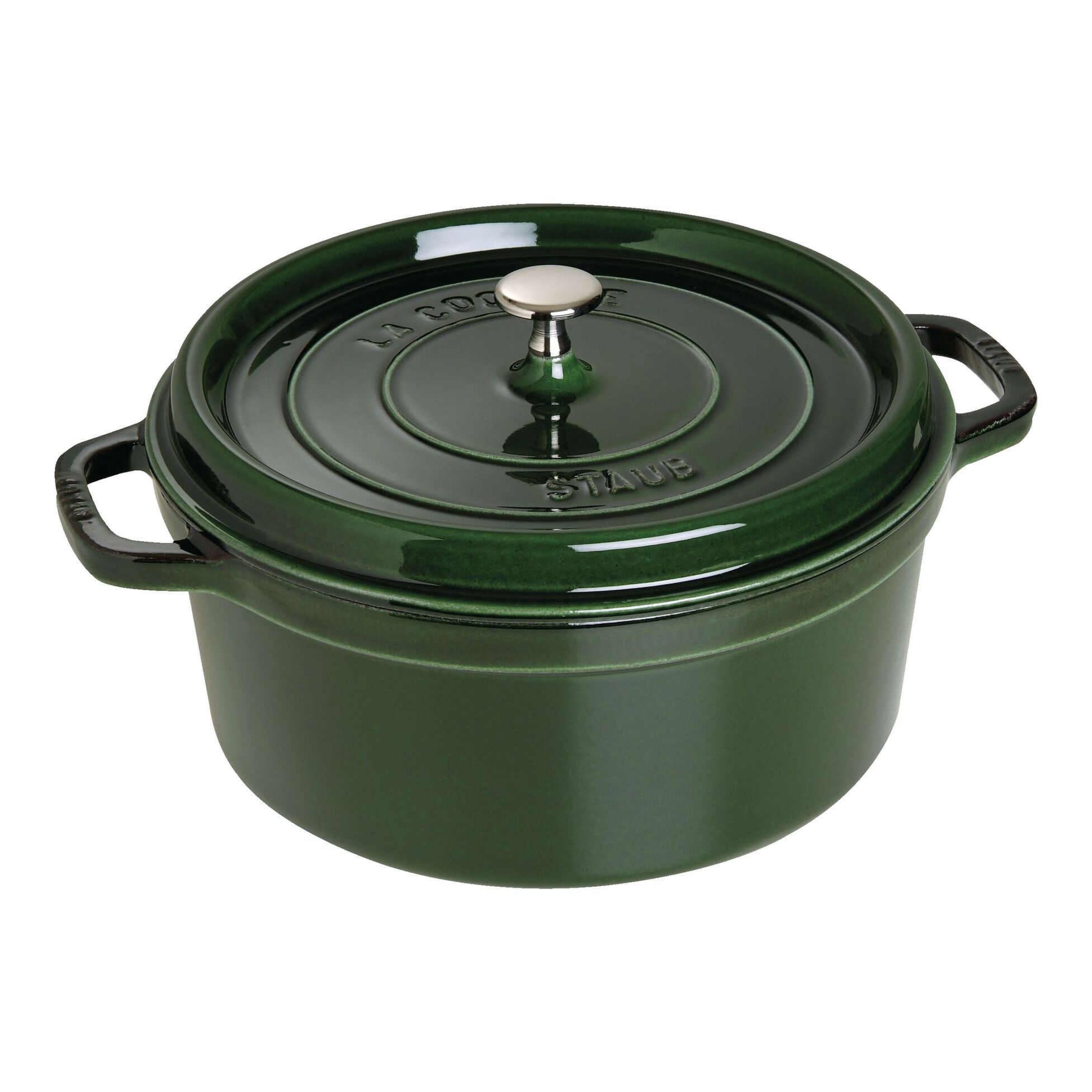 Cocotte ronde en fonte 28 cm - 6,7 L ! Vert basilic - Staub - Cocotte - 40509-361 - La Guilde Culinaire