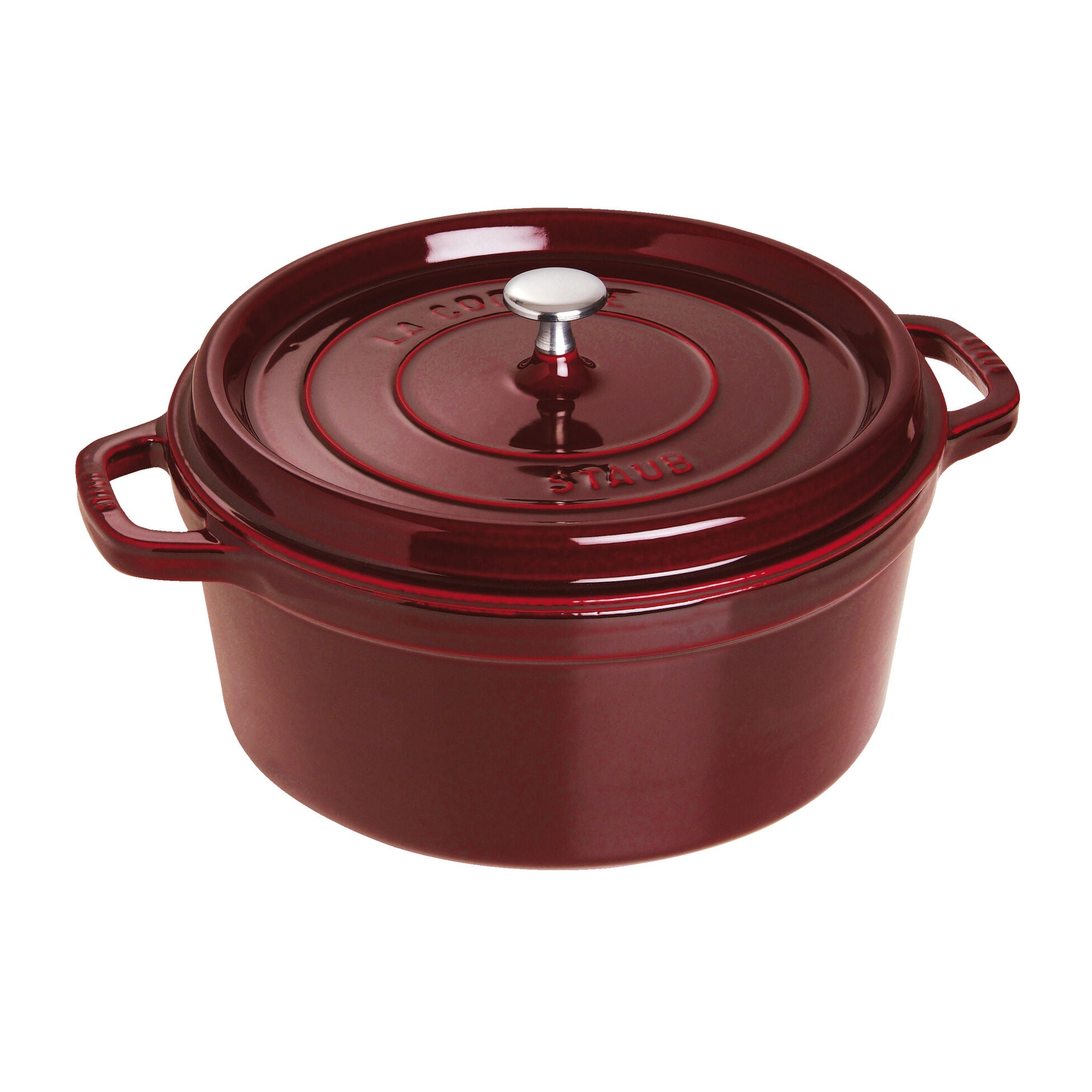 Cocotte ronde en fonte 28 cm - 6,7 L ! Grenadine - Staub - Cocotte - 40509-362 / 1003984 - La Guilde Culinaire