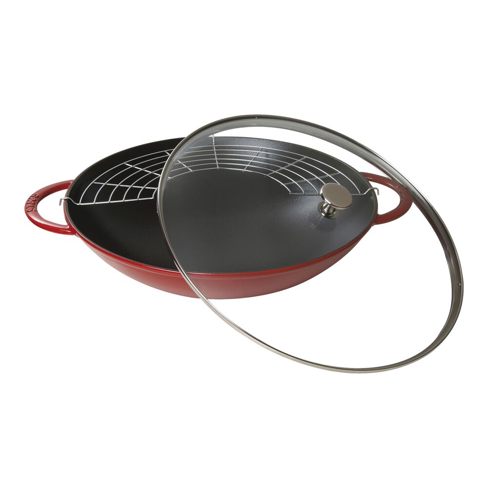 Wok fonte et émail 14.5 po - 37 cm ! - Staub - Wok - - La Guilde Culinaire