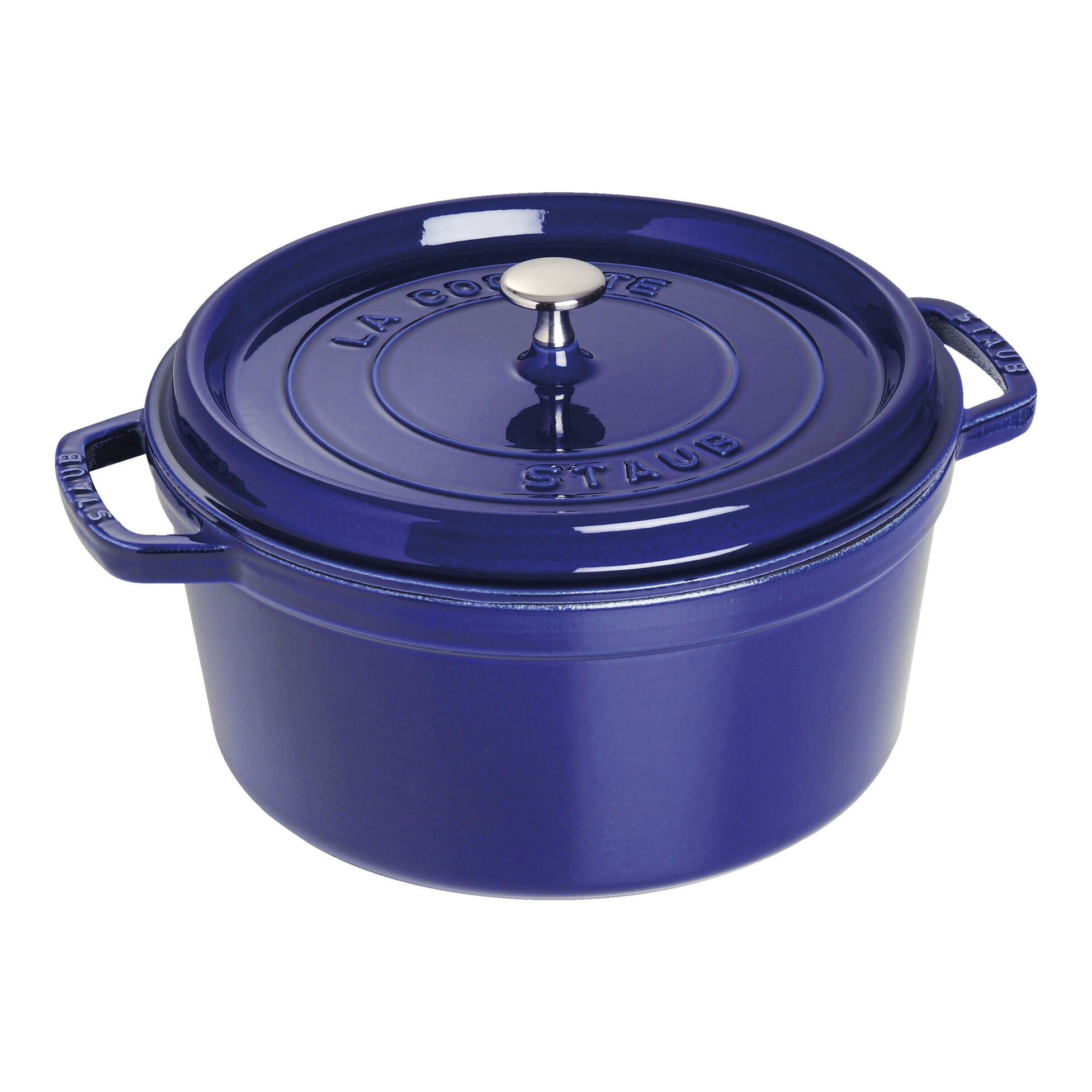 Cocotte ronde en fonte 28 cm - 6,7 L ! Bleu foncé - Staub - Cocotte - 40510-285 / 1004301 - La Guilde Culinaire