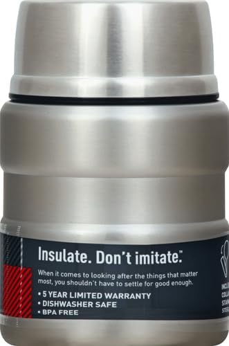 Contenant alimentaire avec cuillère en acier inoxydable KING 470 ml (16oz) - Thermos - Contenant pour aliment - - La Guilde Culinaire