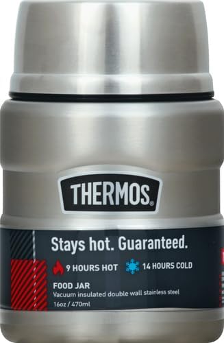 Contenant alimentaire avec cuillère en acier inoxydable KING 470 ml (16oz) - Thermos - Contenant pour aliment - - La Guilde Culinaire