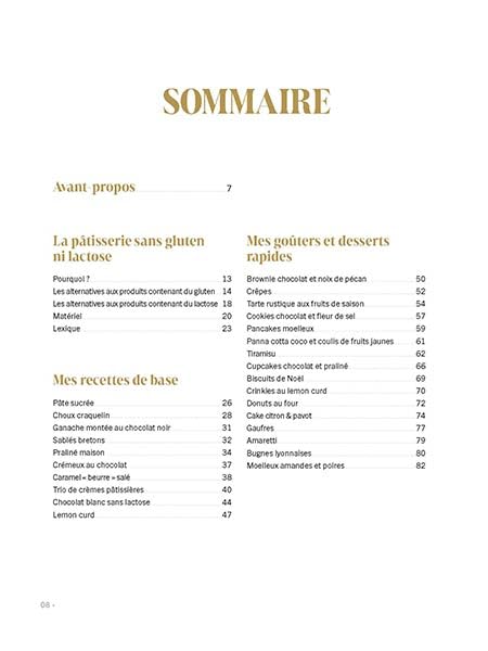 Ma pâtisserie sans gluten ni lactose - Alternatives - Livre de cuisine - - La Guilde Culinaire