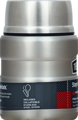 Contenant alimentaire avec cuillère en acier inoxydable KING 470 ml (16oz) - Thermos - Contenant pour aliment - - La Guilde Culinaire