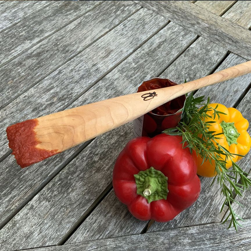 Spatule mince en érable - Le Temps des Cigales - Spatule à cuisine - - La Guilde Culinaire