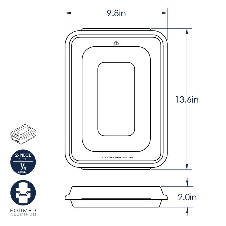 Plaque de cuisson avec couvercle 9" x 13" - Nordic Ware - Accessoire - - La Guilde Culinaire