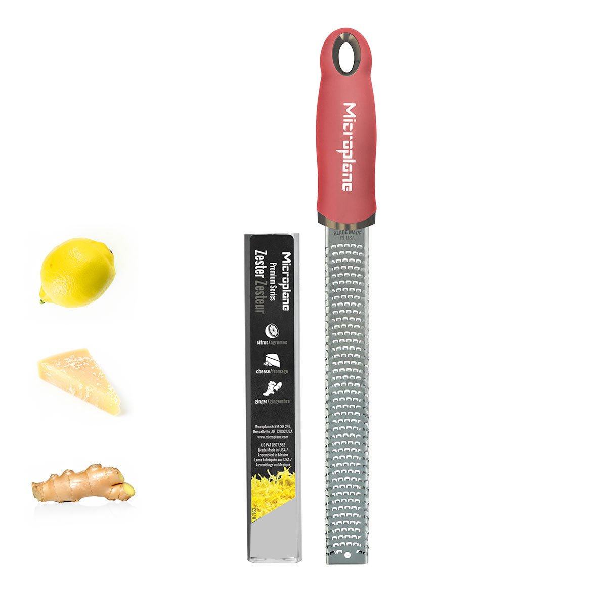 Zesteur-Râpe - Série Premium Classic (Rose à lèvres), Microplane - Microplane - Râpe et zesteur - - La Guilde Culinaire