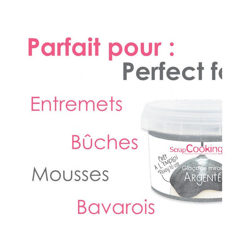 Glaçage miroir prêt à l'emploi argenté 300g ! - Scrapcooking - Glaçage - - La Guilde Culinaire