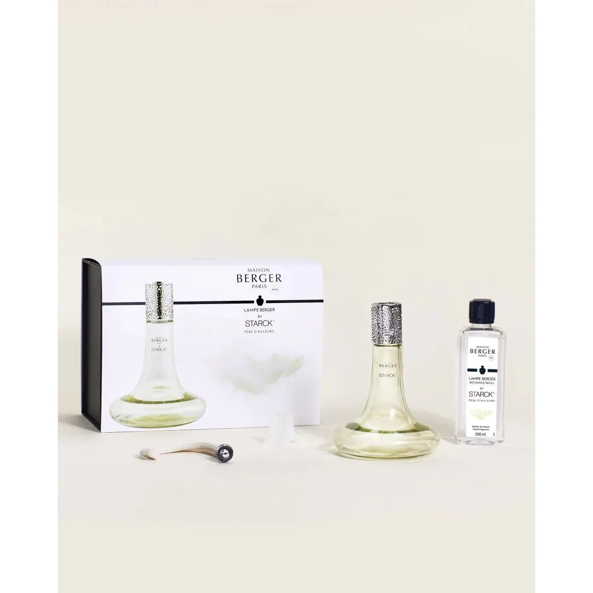 Coffret lampe Starck verte + 500 ml (16,9 oz) bouteille de recharge * - Maison Berger Paris - Coffret Lampe Berger - - La Guilde Culinaire