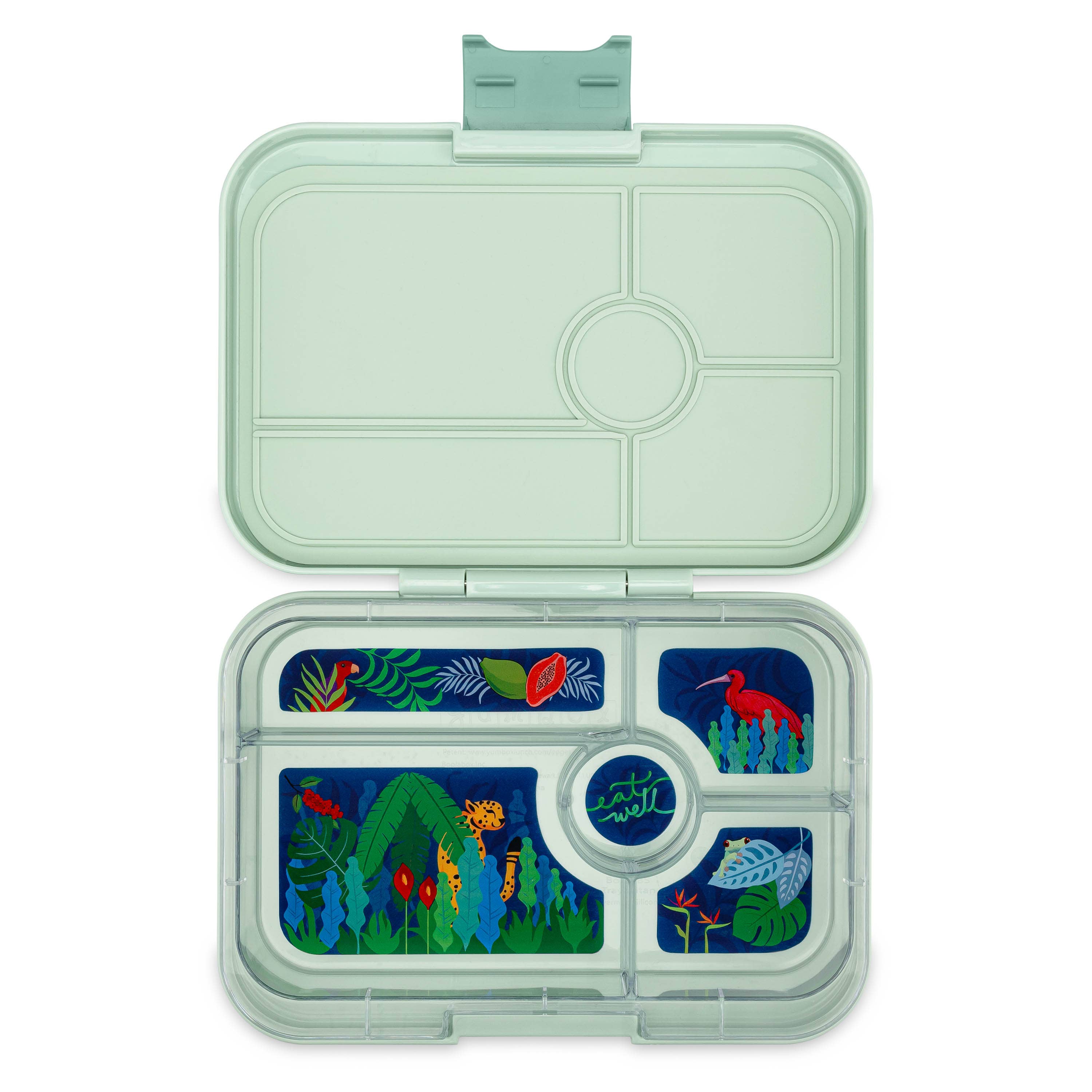 Yumbox Tapas - Boîte Bento étanche avec plateaux à 4 ou 5 compartiments Pistachio Green 5C with Jungle Tray - Yumbox - Boîte à repas - PSIII202511J - La Guilde Culinaire