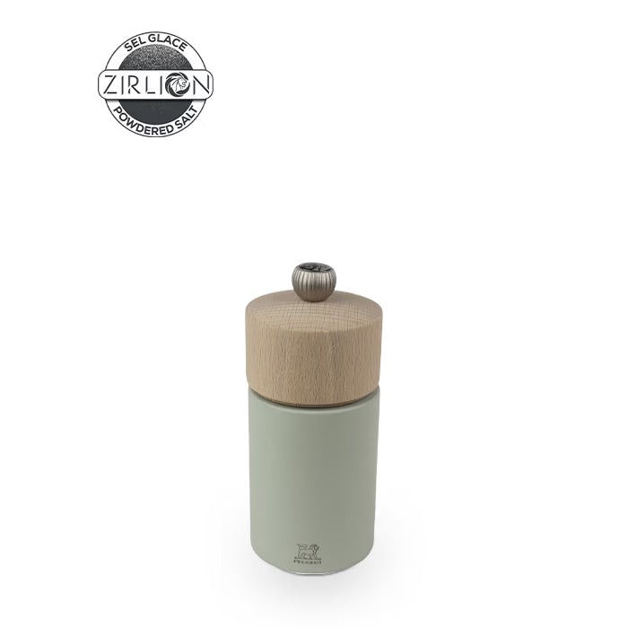 Moulin à sel Boreal manuel en bois, 12cm Vert sauge - Peugeot - Moulin à poivre - 4822800 - La Guilde Culinaire