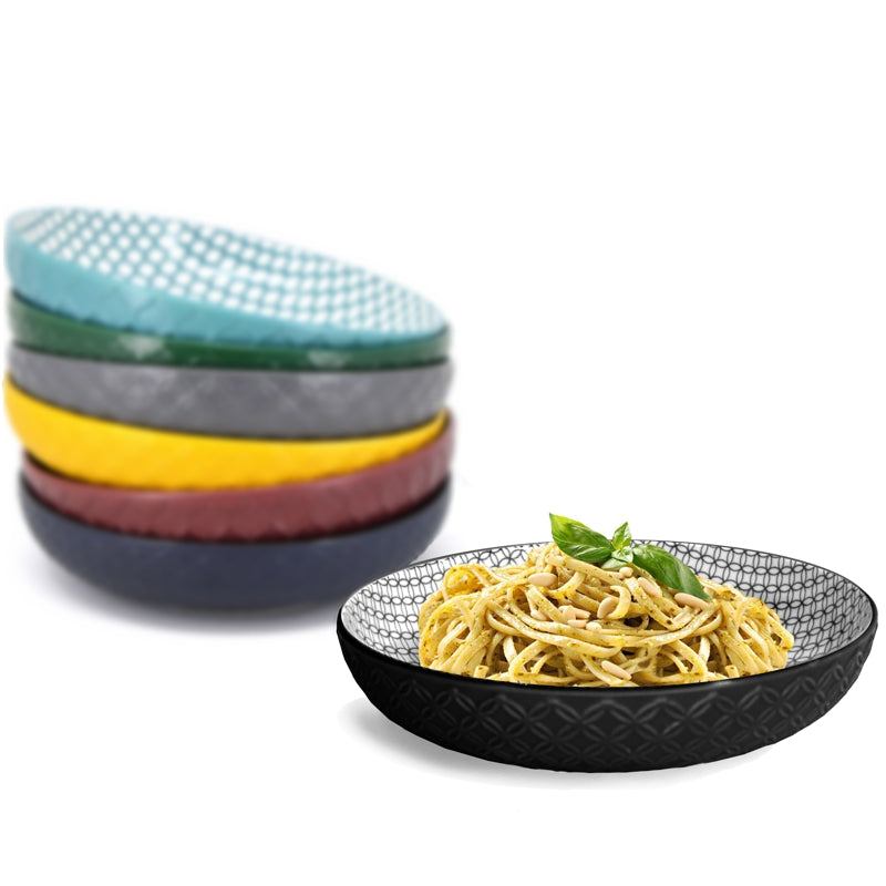 Bol peu profond texturé Noir