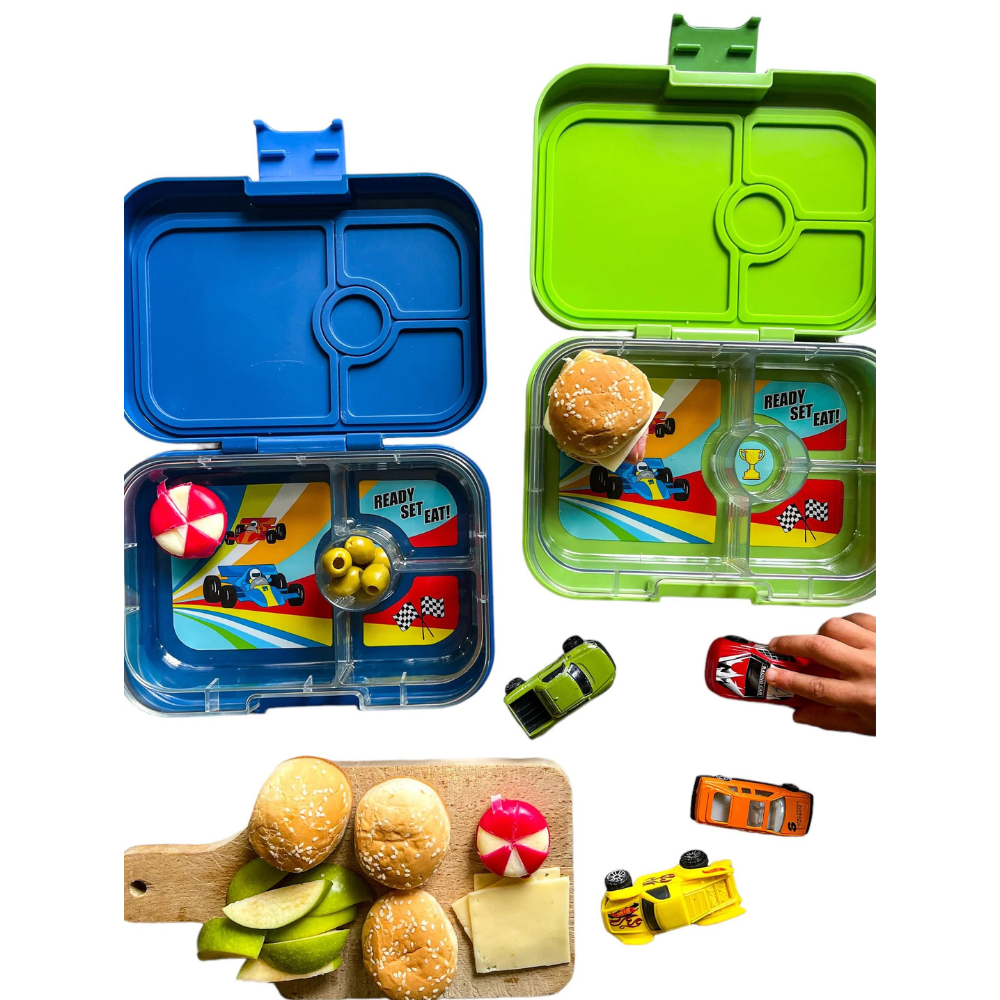 Yumbox Bento – Panino – Monte Carlo Bleu avec plateau voiture de course (4 compartiments) - Yumbox - Boîte à repas - - La Guilde Culinaire