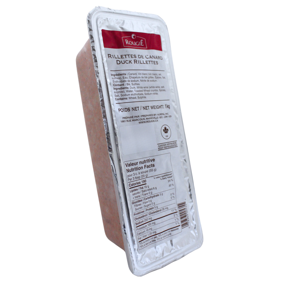 Rillettes pur canard 1kg - Rougié - Foie gras - - La Guilde Culinaire