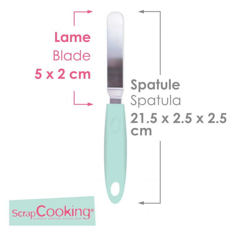 Mini spatule coudée en inox - Scrapcooking - Outil de modelage - - La Guilde Culinaire