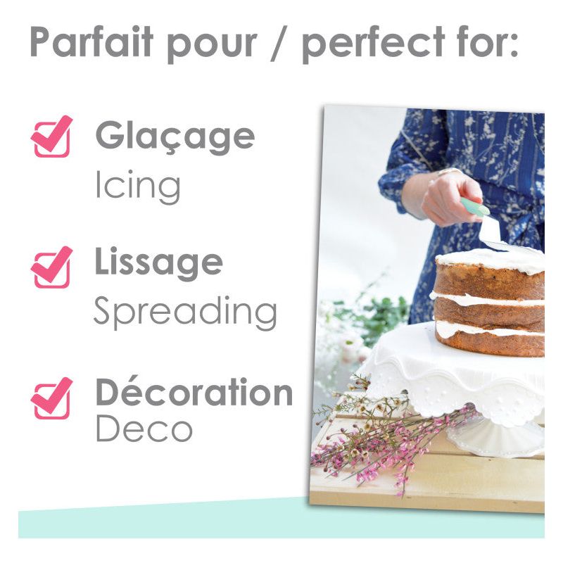 Mini spatule coudée en inox - Scrapcooking - Outil de modelage - - La Guilde Culinaire