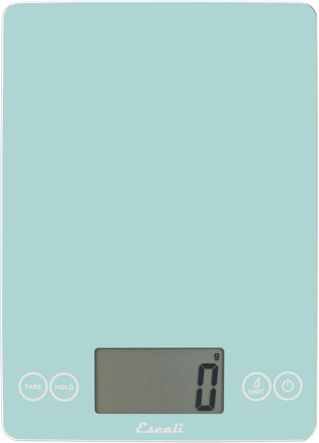 Balance de cuisine numérique en verre, Arti Bleu sarcelle classique - Escali - Balance - 157CT - La Guilde Culinaire