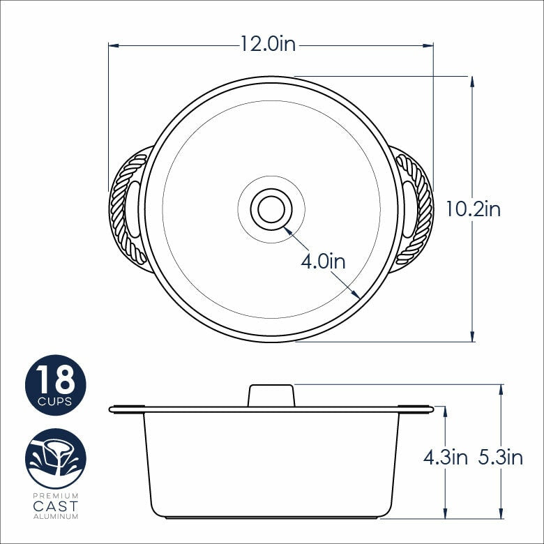 Moule à savarin Graphite ! - Nordic Ware - Moule à gâteaux - - La Guilde Culinaire