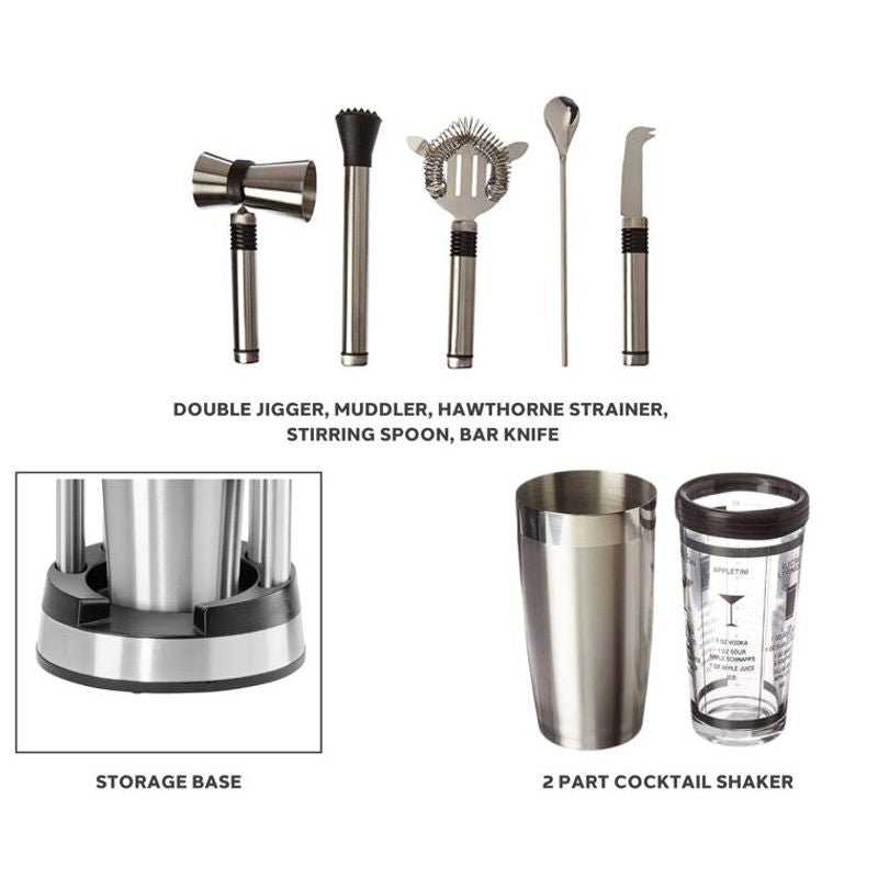 Ensemble d'outils pour le bar - 8 pièces - OGGI - Kits d'accessoires pour cocktails - - La Guilde Culinaire