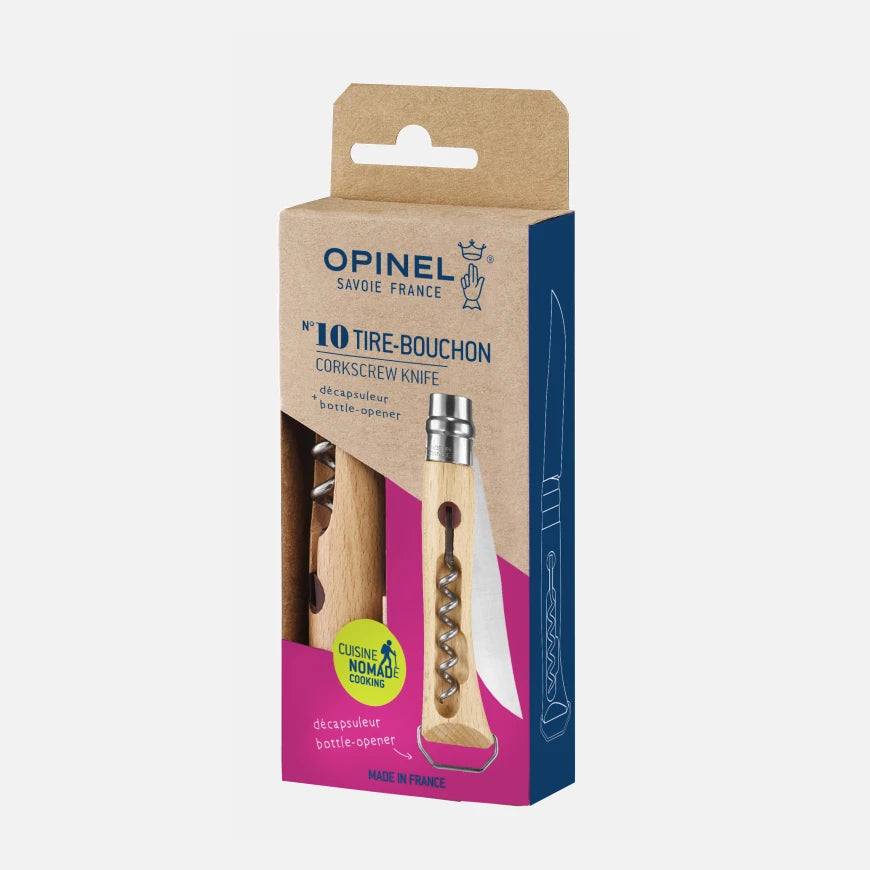 Opinel - N°10 Tire-Bouchon Décapsuleur - Opinel - Couteau de poche - - La Guilde Culinaire