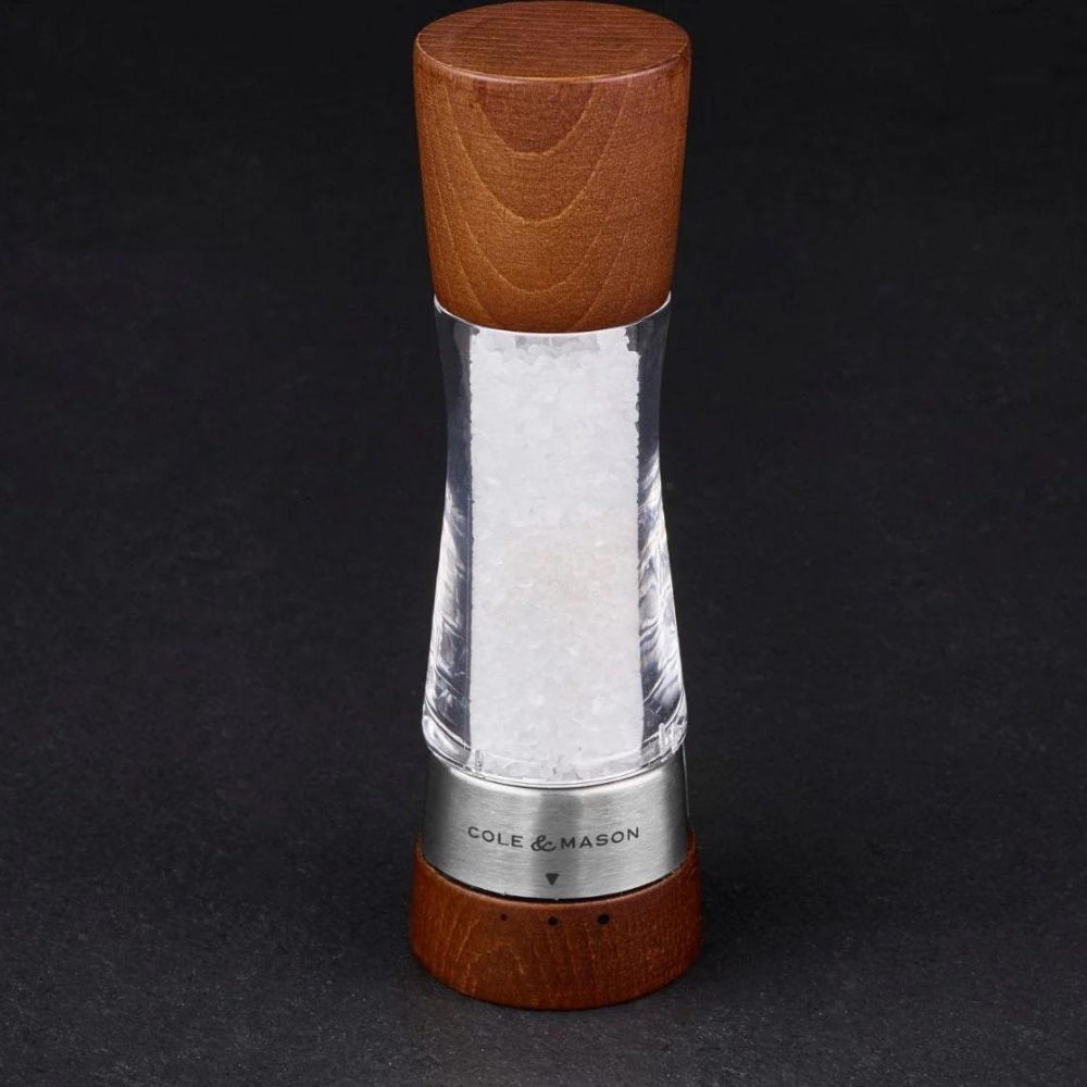 Moulin à sel en acrylique et bois de forêt Derwent 19 cm - Cole & Mason - Cole & Mason - Moulin à sel - - La Guilde Culinaire