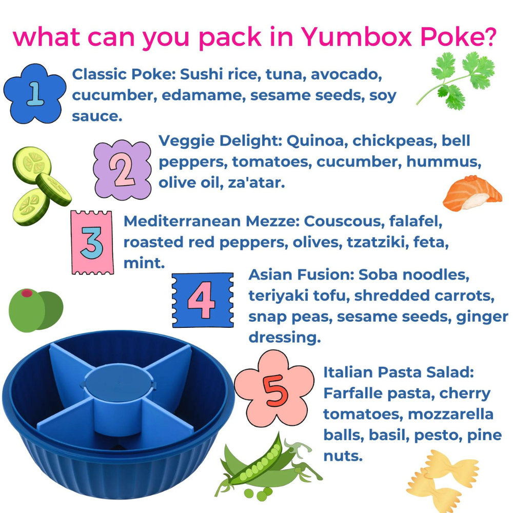 Yumbox – Poke Bowl (4 compartiments) - Yumbox - Boîte à repas - - La Guilde Culinaire
