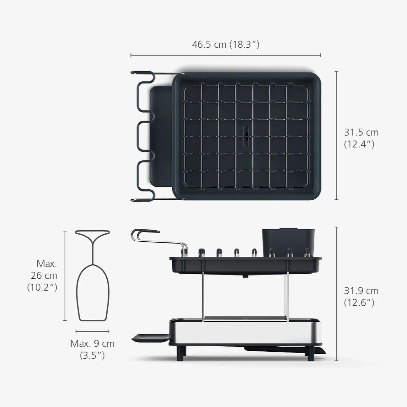 Égouttoir à vaisselle en acier inoxydable à 2 niveaux Excel - Joseph Joseph - Egouttoir à vaisselle - - La Guilde Culinaire