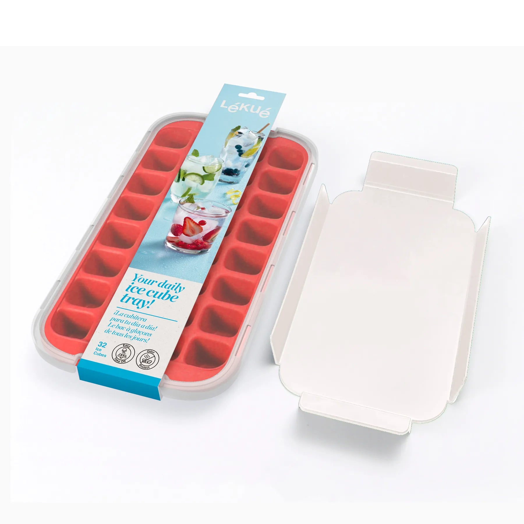 Bac à glaçons avec couvercle industriel - Lékué - Contenant pour aliment - - La Guilde Culinaire