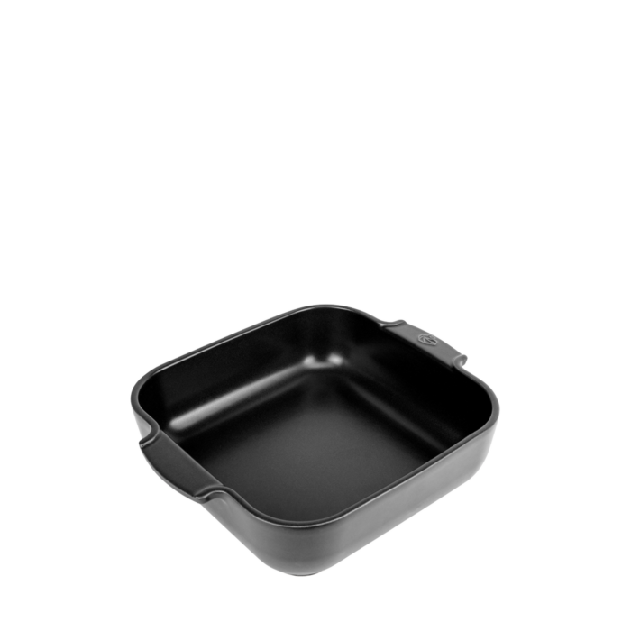 APPOLIA - Plat four en céramique carré noir satin 28 cm - 11" ! - Peugeot - Plat pour four - - La Guilde Culinaire