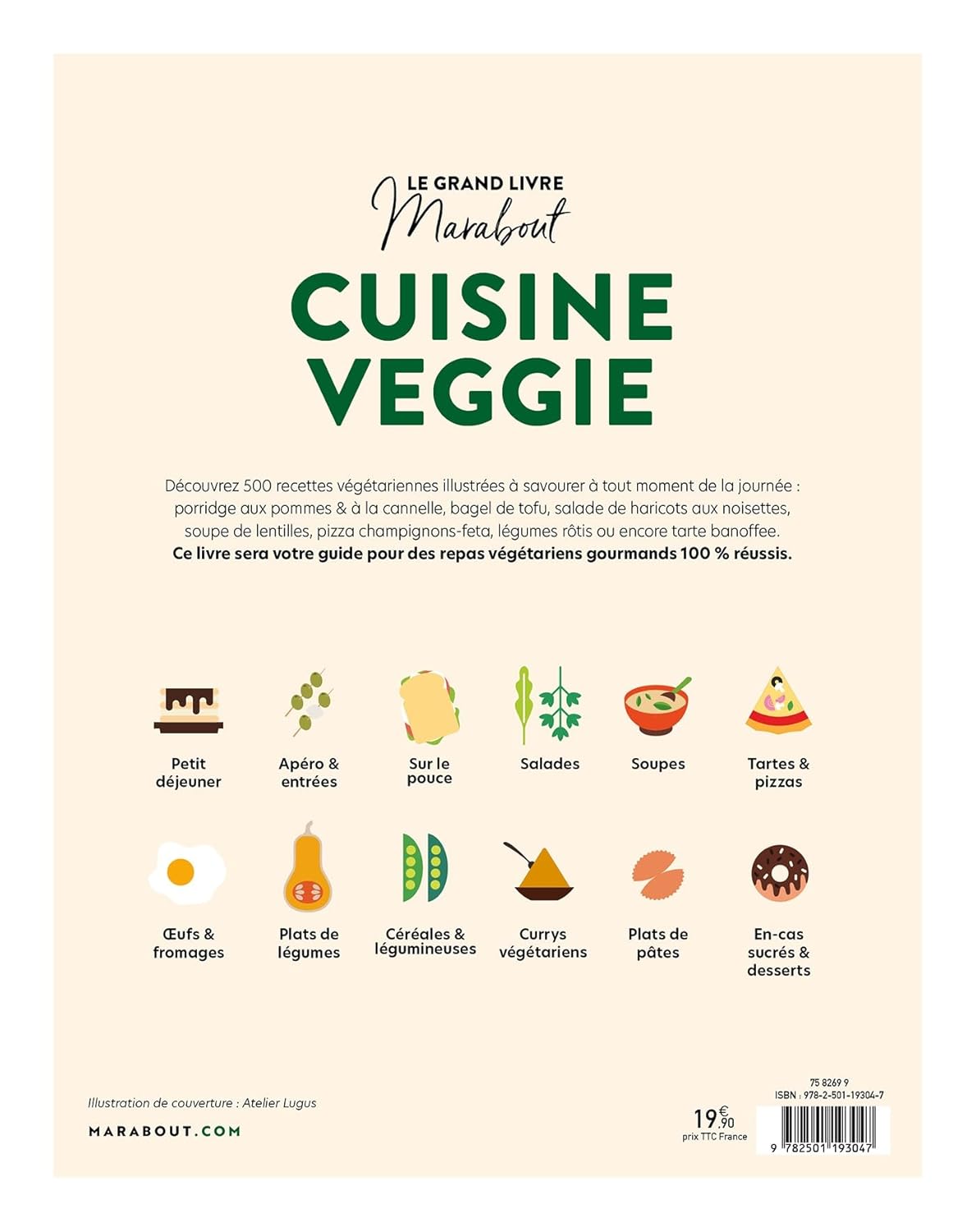 Le Grand livre Marabout de la Cuisine veggie - Marabout - Livre de cuisine - - La Guilde Culinaire