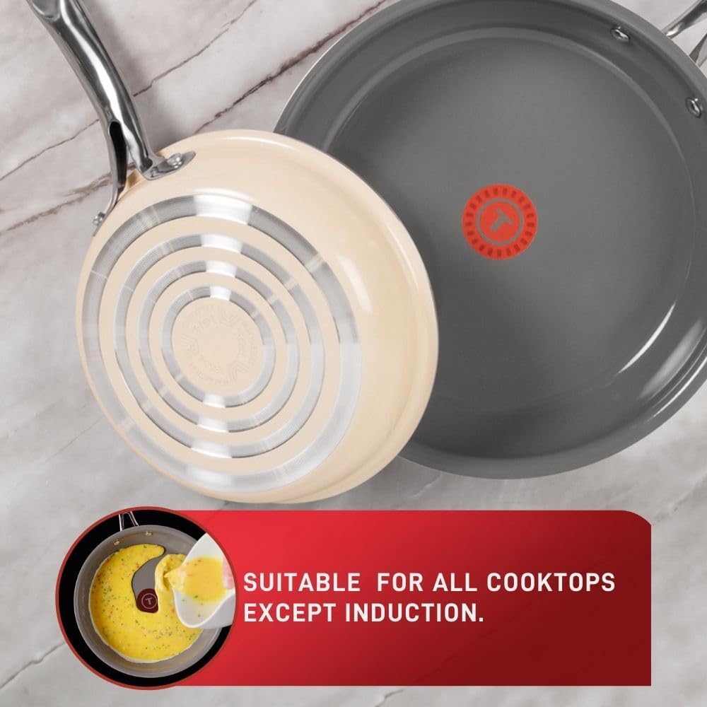 Poêle à frire antiadhésive en céramique - T-fal - Poêle - - La Guilde Culinaire