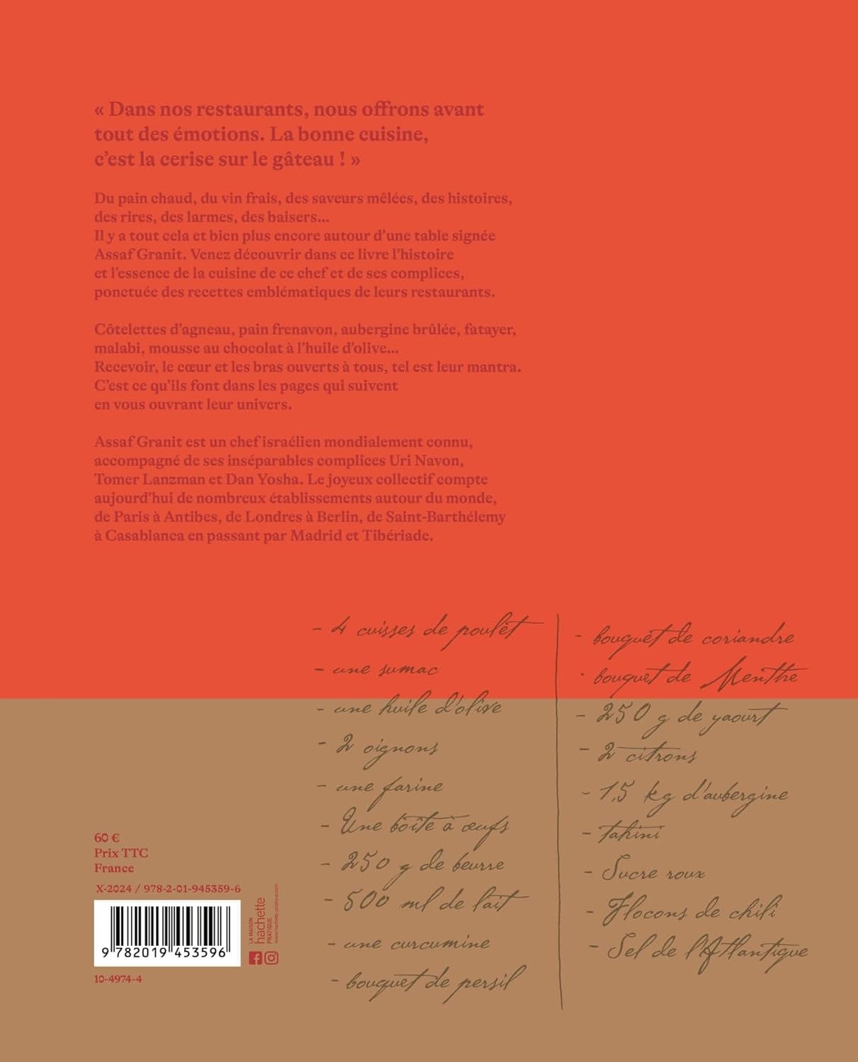 Boire. Manger. Vivre. : 100 recettes venues d'Israël - Hachette Ed. - Livre de cuisine - - La Guilde Culinaire